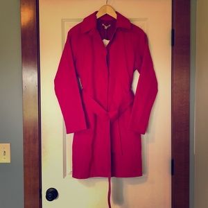 GAP Magenta Trench Coat